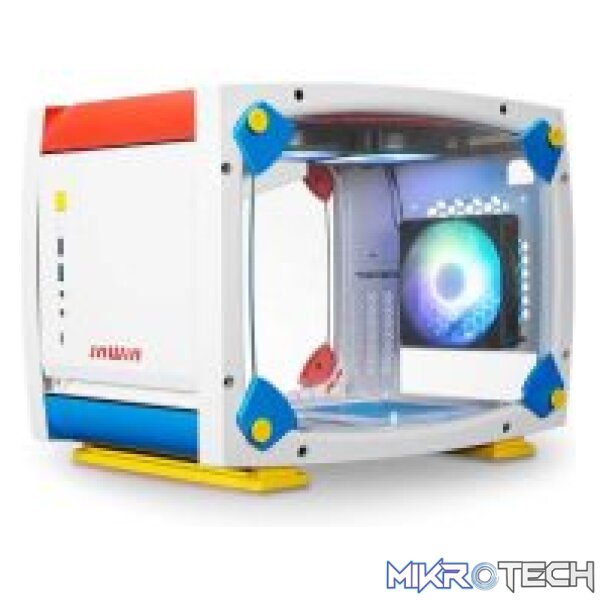 InWin Explorer RGB Modular Tempered Glass Mini-Tower Mini-ITX Case  Justice White - Image 2